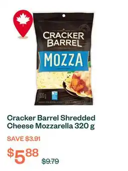 Voilà Cracker Barrel Shredded Cheese Mozzarella 320 g offer