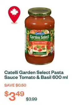 Voilà Catelli Garden Select Pasta Sauce Tomato & Basil 600 ml offer