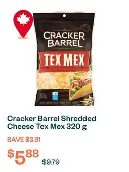 Voilà Cracker Barrel Shredded Cheese Tex Mex 320 g offer