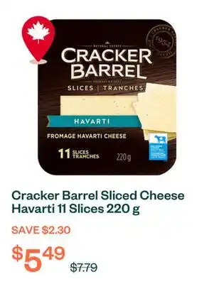 Voilà Cracker Barrel Sliced Cheese Havarti 11 Slices 220 g offer