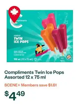 Voilà Compliments Twin Ice Pops Assorted 12 x 75 ml offer