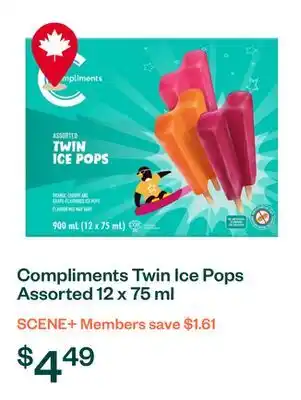 Voilà Compliments Twin Ice Pops Assorted 12 x 75 ml offer