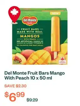 Voilà Del Monte Fruit Bars Mango With Peach 10 x 50 ml offer