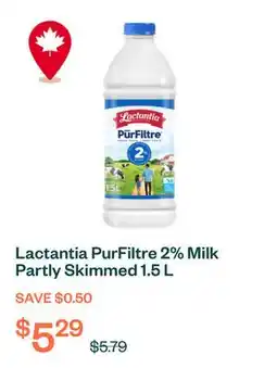 Voilà Lactantia PurFiltre 2% Milk Partly Skimmed 1.5 L offer