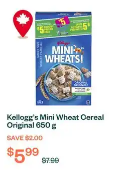 Voilà Kellogg's Mini Wheat Cereal Original 650 g offer