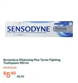 Voilà Sensodyne Whitening Plus Tartar Fighting Toothpaste 100 ml offer