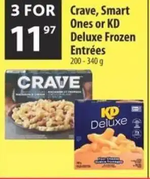 Co-op Crave, smart ones or kd deluxe frozen entrees offer