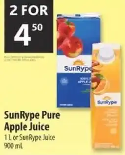 Co-op Sunrype pure apple juice offer