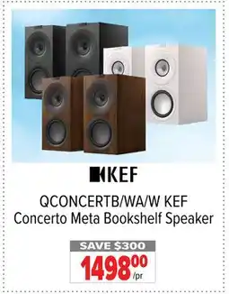 2001 Audio Video QCONCERTB/WA/W KEF Concerto Meta Bookshelf Speaker offer