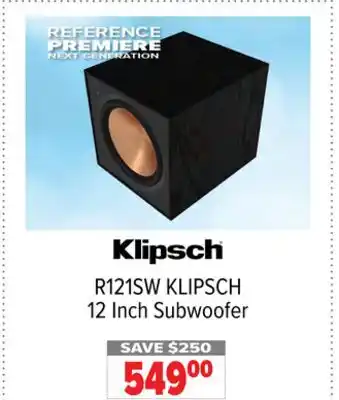 2001 Audio Video R121SW KLIPSCH 12 Inch Subwoofer offer