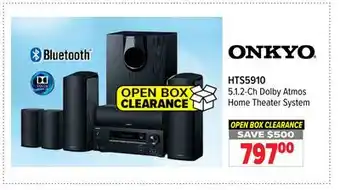 2001 Audio Video HTS5910 5.1.2-Ch Dolby Atmos Home Theater System offer