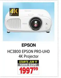 2001 Audio Video HC3800 EPSON PRO-UHD 4K Projector offer