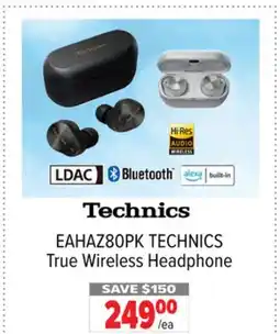 2001 Audio Video EAHAZ80PK TECHNICS True Wireless Headphone offer