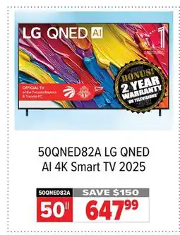 2001 Audio Video 50QNED82A LG 50 QNED AI 4K Smart TV 2025 offer
