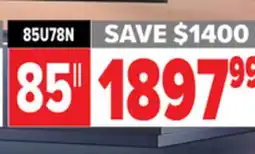 2001 Audio Video 85U78N HISENSE 85 4K UHD QDOT 144Hz MINI-LED offer