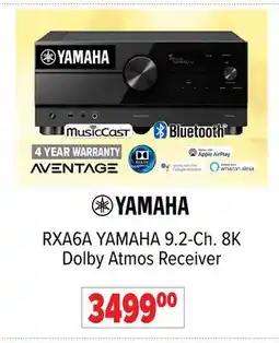 2001 Audio Video RXA6A YAMAHA 9.2-Ch. 8K Dolby Atmos Receiver offer