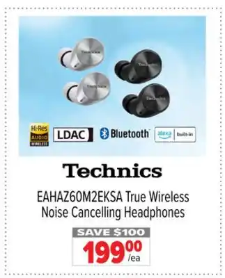 2001 Audio Video EAHAZ60M2EKSA True Wireless Noise Cancelling Headphones offer