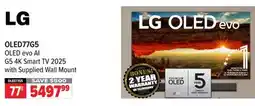 2001 Audio Video OLED77G5 77 OLED evo AI G5 4K Smart TV 2025 offer