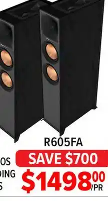 2001 Audio Video R605FA KLIPSCH REFERENCE DUAL 6.5 TWO WA 1PR offer