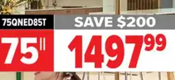 2001 Audio Video 75QNED85T LG 75 LED ALPHA 8 AI PROCESSOR offer