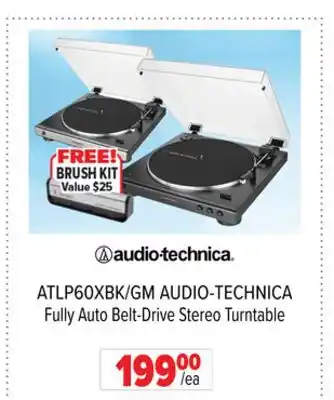 2001 Audio Video ATLP60XBK AUDIO-TECHNICA Fully Auto Belt-Drive Stereo Turntable offer