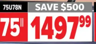 2001 Audio Video 75U78N Hisense 75 U78N ULED MiniLED offer