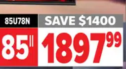 2001 Audio Video 85U78N 85 4K UHD QDOT 144Hz MINI-LED offer