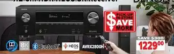 2001 Audio Video AVRX2800H 7.2 Ch. HDR HEOS 8K Receiver offer