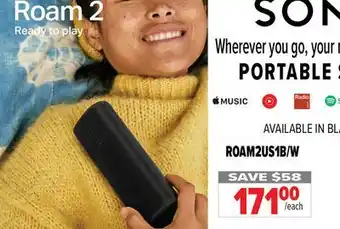 2001 Audio Video ROAM2US1B Roam 2 SON Ready to play PORTABLE Radio offer