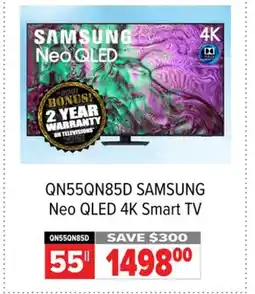 2001 Audio Video QN55QN85D SAMSUNG Neo QLED 4K Smart TV offer