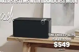 2001 Audio Video THETHREEPW/PB COMPACT PREMIUM BLUETOOTH SPEAKER SYSTEMS WITH BROADCAST MODE offer