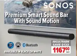 2001 Audio Video ARCULTRABW SONOS Premium Smart Sound Bar With Sound Motion offer