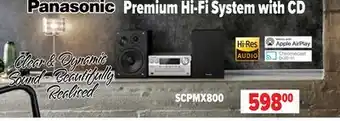 2001 Audio Video SCPMX800 Panasonic Premium Hi-Fi System With CD offer