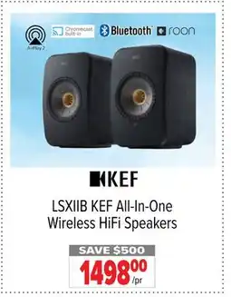 2001 Audio Video LSXIIB KEF All-In-One Wireless HiFi Speakers offer
