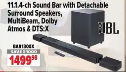 2001 Audio Video BAR1300X JBL 11.1. 4-ch Sound Bar with Detachable Surround Speakers, MultiBeam, Dolby Atmos & DTS:X offer