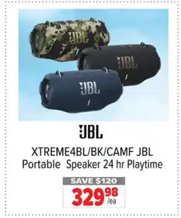 2001 Audio Video XTREME4BL/BK/CAMF JBL Portable Speaker offer