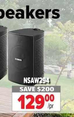2001 Audio Video NSAW294 IN/OUTDOOR SPEAKERS BLACK 1PR offer