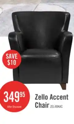 The Brick Zello 29.92 Faux Leather Accent Chair with Wood Legs - Black offer