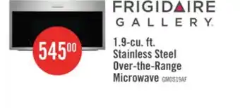 The Brick Frigidaire Gallery 1.9 Cu. Ft. Over-the-Range Microwave with Sensor Cook and Effortless Clean Inter offer