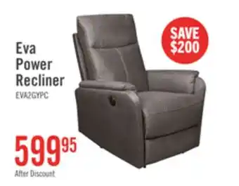 The Brick Eva 29.5 Faux Suede Power Reclining Chair - Dark Grey offer