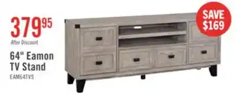 The Brick Eamon 64 Modern TV Stand with Storage and Cable Management for TVs up to 70- Grey offer