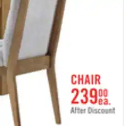 The Brick Lotus Dining Chair with Polyester Fabric, Wood - Light Grey offer