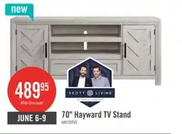 The Brick Scott Living Hayward 70 Modern TV Stand with Storage and Cable Management for TVs up to 75 - White offer