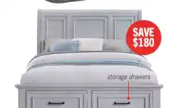 The Brick Kylie Platform Storage Bed with Headboard & Frame, Grey - Queen Size offer