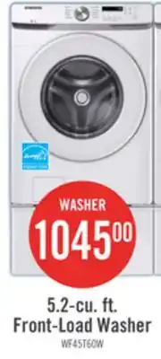 The Brick Samsung 5.2 Cu. Ft. Front-Load Washer - White - Stackable - WF45T6000AW/A5 offer