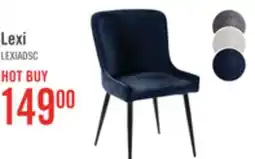 The Brick Lexi Dining Chair with Velvet-Look Fabric, Metal - Blue offer