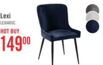 The Brick Lexi Dining Chair with Velvet-Look Fabric, Metal - Blue offer