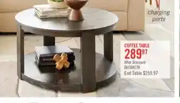The Brick Declan 31.5 Modern Round Coffee Table with Shelf & Casters - Black offer