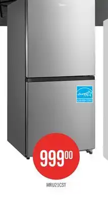 The Brick Midea 20 Cu. Ft. 3-in-1 Convertible Refrigerator-Freezer - Stainless Steel - MRU21C7BST offer
