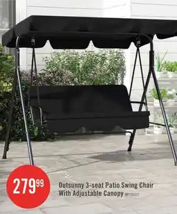 The Brick Outsunny 3-seat Patio Swing Chair With Adjustable Canopy Black offer